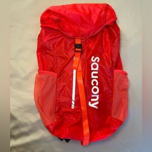 Saucony Unisex Speed of Lite Backpack, Bright Orange, Packable